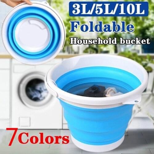 10L/5L/3L 7colors High Quality Collapsible Household Bucket Practical Mini Portable Used in ultrasonic Turbine Washing