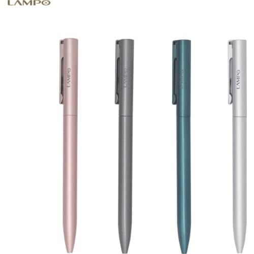 Youpin LAMPO Neutral Pen 0.5mm Black Refill Metal Pens Rotary Switch Smooth Writing Pen Sign Pen For Office Home School
