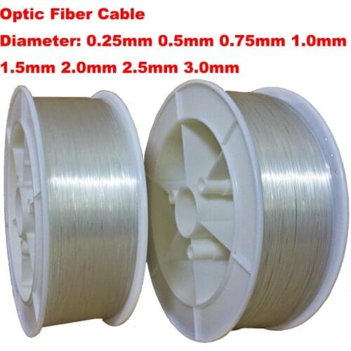 0.25/0.5/0.75/1.0/1.5/2.0/2.5/3.0mm diameter PMMA LED Optic Fiber Lights fiber optic cable end glow fibers for decoration lights