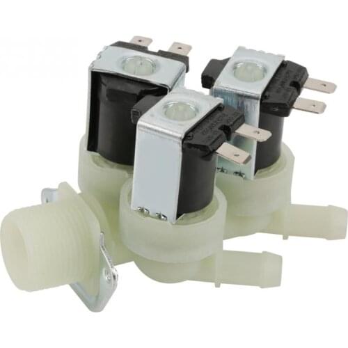 1 PC 3 Way Electric Solenoid Valve Water Inlet N/C Normal Electric Solenoid Valve AC 220V G3/4 Solenoid Valve