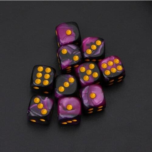 10pcs Six Sided 12mm Transparent Cube Round Corner Portable Table Playing Games U7EF