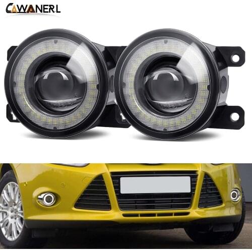 2 Pieces Car LED Lens Fog Light Assembly Angel Eye DRL 30W H11 For Citroen C4 C5 C6 C3 DS4 DS3 C-Elysee Xsara Picasso Berlingo