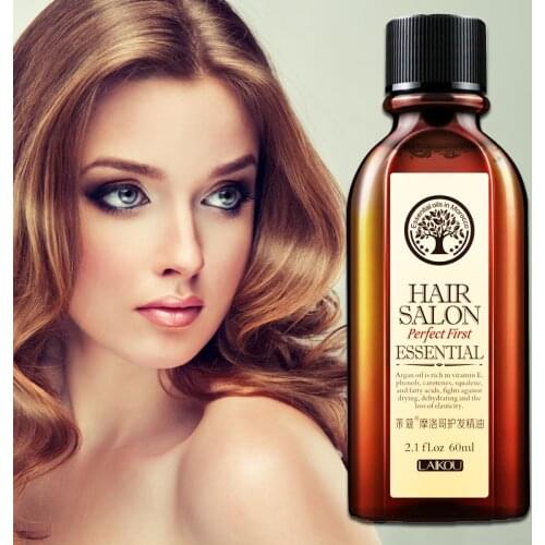 2pcs/lot Brand 60ml Morocco argan oil Hair care Keratin Pure Glycerol Nut Oil Hair Mask Essential Moroccan Oil For Hair