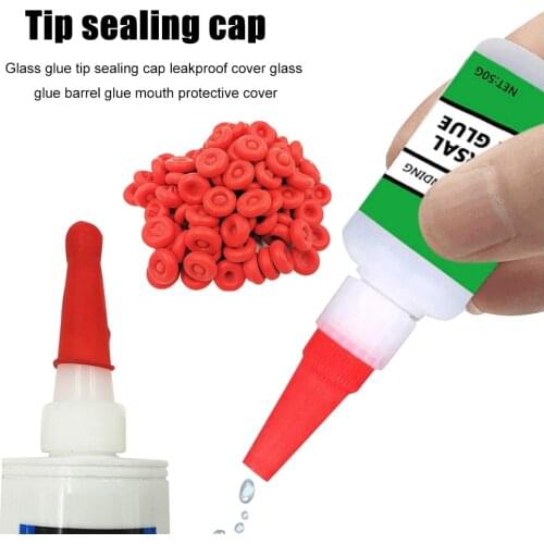 20/50 x Latex Caulk Saving Cap Resealable Caulking Nozzle Silicone Tube Tips Covers Caps - Resealable Nozzles Screw Covers
