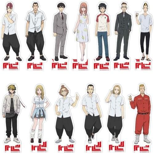 2021 Hot Anime Tokyo Revengers Raising The Flag Series Acrylic Stand Figure Model Desktop Sano Manjiro Hanagaki Takemichi