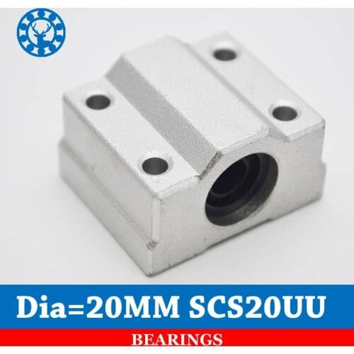 4pcs SCS20UU SC20UU 20mm Linear Motion bearing case unit for cnc router For 20mm Linear Shaft