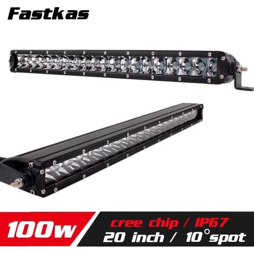 FASTKAS 20" 100w LED Work Light Bar SUV Truck Tractor ATV 12V 24V 4X4 LED Offroad Light Bar LED Drive Light LED DRL seckill 120w