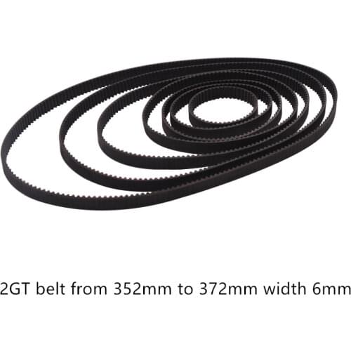 LINK CNC 3D Printer Laser Cnc Closed Loop Rubber GT2 Timing Belt Length 348 350 360 370 380 382 Width 6mm Conveyor