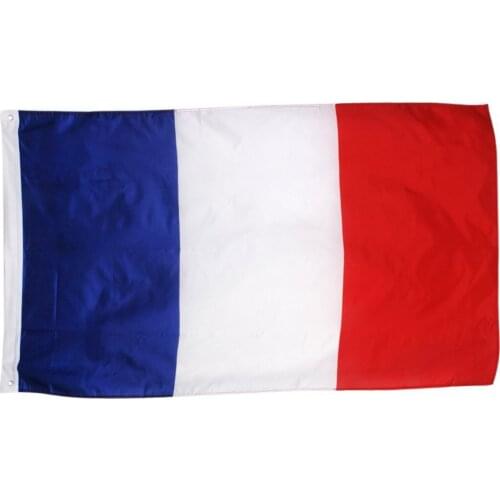 French Flag Banner Frence Hanging National Flag Soccer Nylon Tricolor Banner for Indoor Outdoor Home Decoration