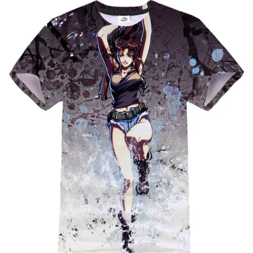 Black Lagoon T-shirt Anime Style Cosplay Men Women Casual Fashion Tshirt Harajuku Hip Hop Streetwear 3D Printed T shirt Tees Top