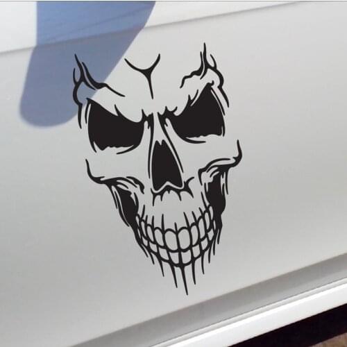 Handsome Dark Night Skull Decals Waterproof Reflective Car Stickers