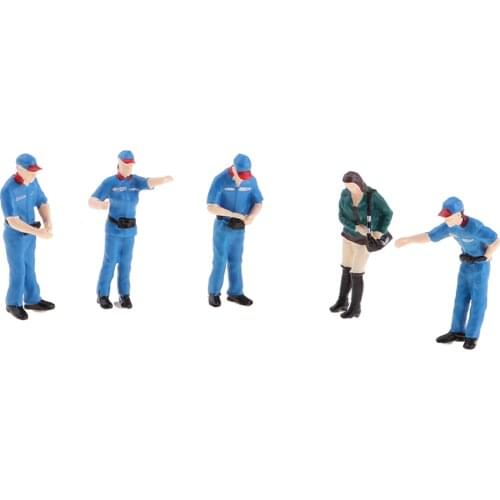 1:64 Resin Dollhouse Dolls Doll Repair Shop Pretend Play Mini People Figures 5 Pieces