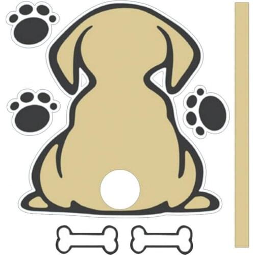 60% Hot Sale Fashion Car Stickers Lovely Shake Tail Dog Reflective Car Styling Rear Windscreen Wiper Sticker Decoration