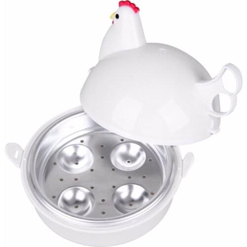 Microwave oven egg cooker steamer 4 grid egg cooker chicken-shaped cooking utensils steamer tools kitchen accessories