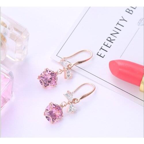 S925 Sterling Pin Fashion Earrings Zircon Bowknot Zircon Earrings Sweet Simple Ladies Ladies Pendant Earrings butterfly earrings