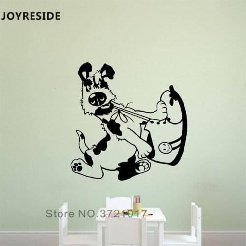 JOYRESIDE Dog Animals Wall Decal Puppy Dogs Wall Sticker Funny Pet Vinyl Decor Home Baby Kids Bedroom Decor Interior Design A986