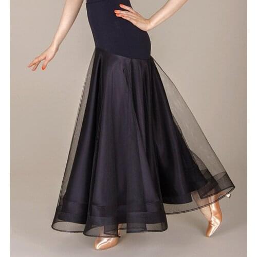 New Ballroom Dance Skirt Women Wing Skirt Performance Costume Tango Dance Dress Red Waltz Skirt Competition Ballroom Skirt I172