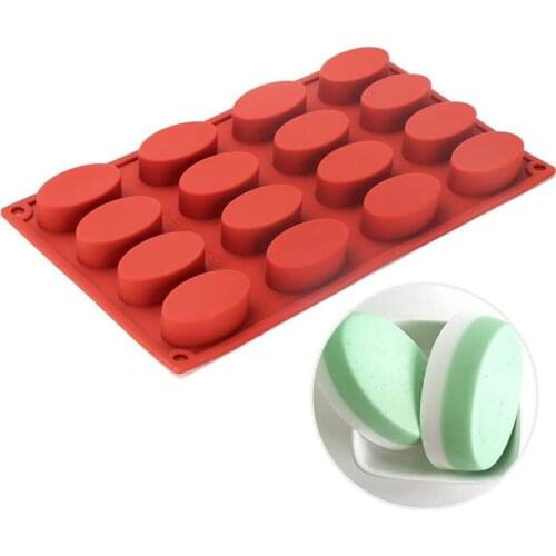 Oval Silicone Cake Chocolate Cookies Baking Mould Soap Muffin Cupcake Mould Tray