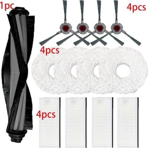 Roller Main Brush For ECOVACS N9+ Robot Vacuum Cleaner Sweeping Mopping Pad Mops Rags Hepa Filter Side Brushes Household Parts