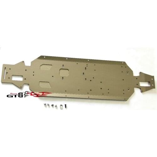 GTBracing LOSI 5IVE T Bottom Strength Hard Anodized Skid Chassis