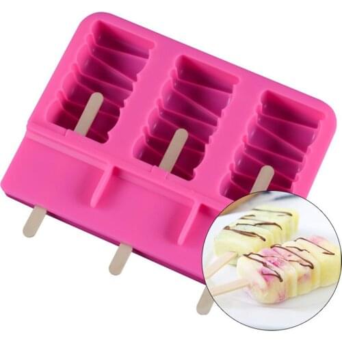 Popsicle Silicone Molds BPA Free Ice Cream Bar Mold Non-toxic Temperature Tolerance Creative DIY Mold For Household Kitchen