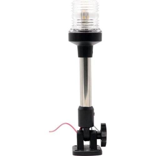 Folding LED Boat Stern Light Navigation Yacht Boat Stern Anchor Light Marine Boat Sailing Signal Light Kayak Boat Accessories