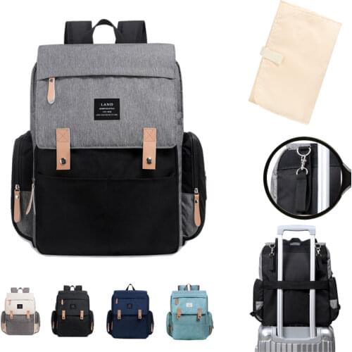 LAND Mommy Diaper Bags Landuo Mother Large Capacity Travel Nappy Backpacks with changing mat Convenient Baby Nursing Bags