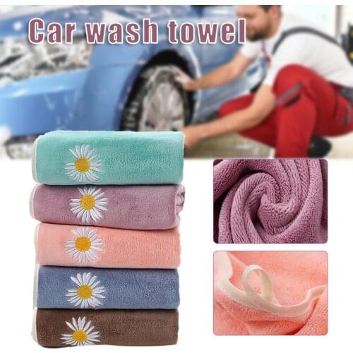 Super Absorbent Towel Thick Microfiber Cleaning Cloth Multipurpose Soft Printed Towel for Home Kitchen Car H88F