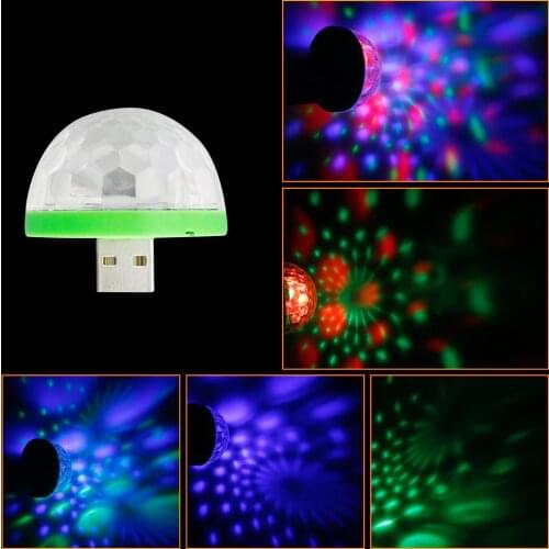 AmmToo 3W USB RGB Led Stage Light DC 5V Auto Projector Led Crystal Magic Ball Light For DJ party Disco Decorations Effect Lamps