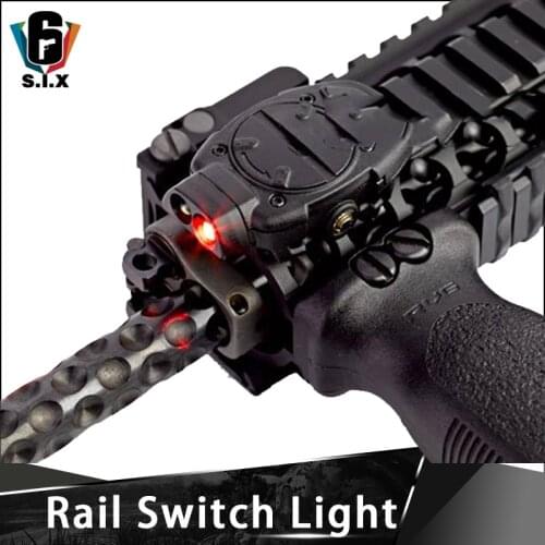 Tactical Softair Helmet Light Rail Switch Light Greem Red White Infrared Flashlight For Picatinny Rail With Remote Switch Light