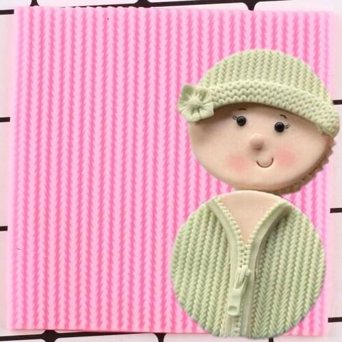 Knitting Texture Silicone Mold Cake Border Fondant Molds DIY Cake Decorating Tools Candy Polymer Clay Chocolate Gumpaste Moulds