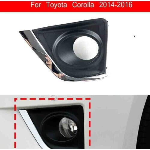 Fog Light Cover For Toyota Corolla 2014 2015 2016 Fog Lamp Shell Vent Car Front Bumper Grille Driving Lamp Cover