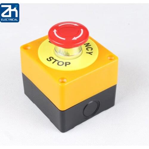 Waterproof Red Emergency Stop Signal Mushroom Cap Emergency Stop Switch Button + Nc Ac660v / 10a