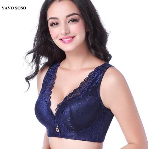 YAVO SOSO No Rims large Gathering Sexy Lingeries Women bras big size plus size 115E 50E thin womens underwear