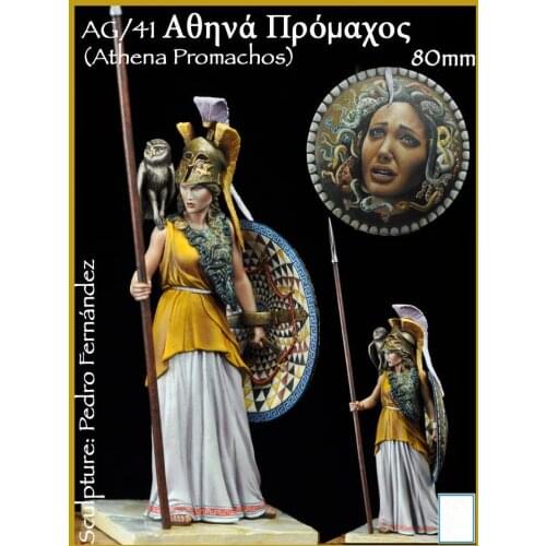 1/24 scale 75MM God of War Athena Unpainted Miniatures Resin Model Kit Figure Free Shipping