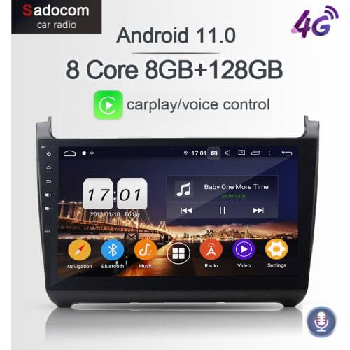 10.1" DSP PX6 Android 10.0 Car DVD Player GPS 4GB RAM 8 core map RDS Radio wifi car radio DVR rear camera TV For VW POLO 2015