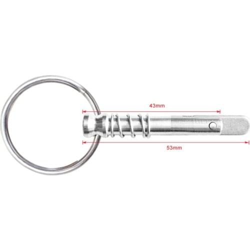 2pcs Marine Grade Quick Release Pin 316 Stainless Steel for Boat Bimini Top Deck, Hinge Marine Hardware, 43mm, Strong