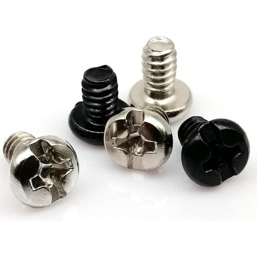 25pcs Cross Phillips Pan Round Head Screw 6#-32*5mm for 3.5inch Hard Drive PC Case PSU Sound Video Graphics Card DIY Computer E