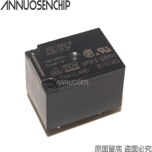 5PCS/LOT Relay JS1-5V-F JS1-12V-F JS1-24V-F AJS1319F AJS1311F AJS1312F 5PIN 10A