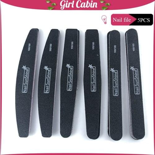 5pcs Polisher Grit Nail Files Strong Sandpaper Washable Nail Buffer Emery Board Manicure Tools
