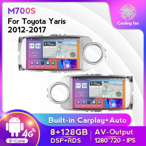 9'' IPS Android 10 Carplay DSP RDS Car Radio Multimedia GPS Navigation Player For Toyota Yaris Vios 2012-2017 Auto Stereo WIFI