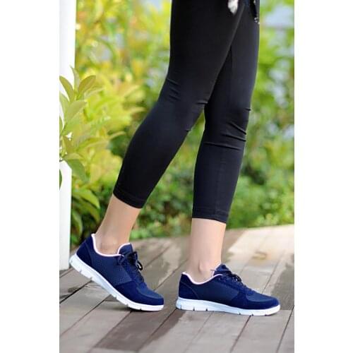 A1971-20Lacivert Pink Potin Women Navy Blue Shoes A1971-20