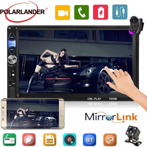 2 din Stereo Mirror Link 7'' Autoradio Car Radio MP4 MP5 Player Touch Screen Video Output for Android Bluetooth Rear Camera FM