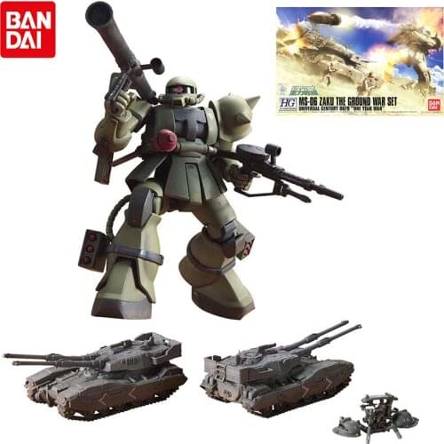 Bandai Hobby MS-06 Zaku The Ground War Set 1/144 - UC Hard Graph Gunpla Assembling Kit PVC Action Model Toy Anime Figure