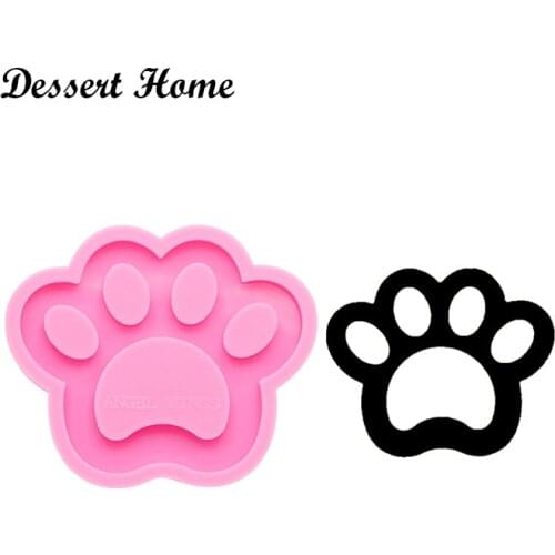 DY0128 Epoxy resin molds Dog/bear paw mold for keychain pendant Jewelry Makeing silicone molds