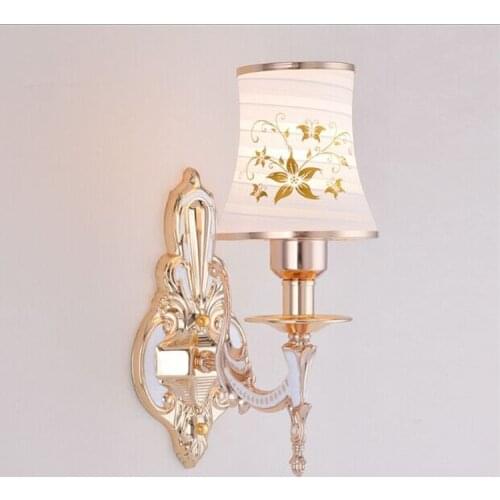 European Wall Lamp Bedside Living Room TV Background Wall Lamp Stair Aisle Crystal Lamp Bedroom Decor
