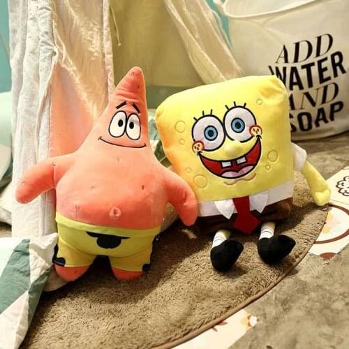 20-75cm Cute Stuffed Toys Big Star Doll Plush Toy Large size cartoon figure bob esponja Plush doll Toys for kids gift