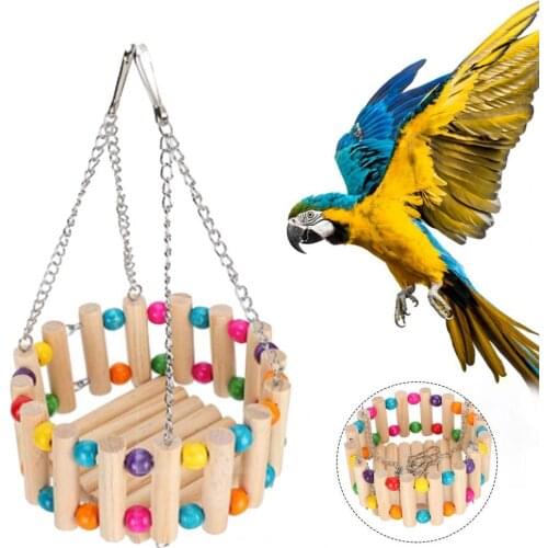 Bite Resistant Healthy Hanging Pet Parrot Swing Bite Toy for Medium Birds
