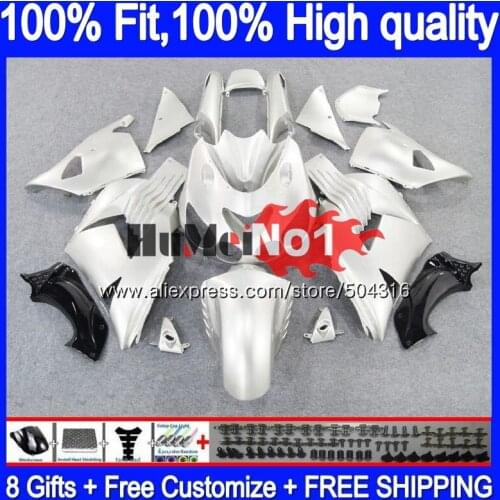 Injection For KAWASAKI ZX 14R ZX14R 06 07 08 09 10 11 78MC.32 ZZR1400 ZX-14R 2006 2007 2008 2009 2010 2011 Fairing Gloss silver