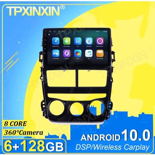 IPS Android 10.0 6G+128G Carplay 360 Camera For Toyota Yaris Vios 2017-2020 Multimedia Player Radio Tape Recorder Video Navi GPS